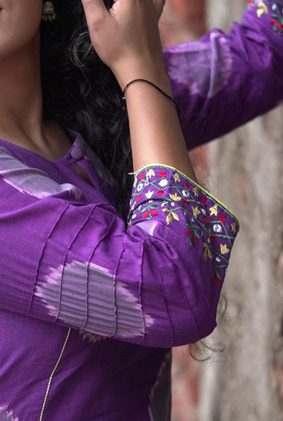 Purple Exclusive Ikat Kurti