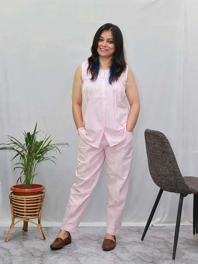 Baby Pink Linen Co-Ord Set