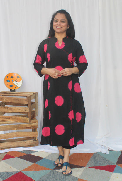 Cotton Clamp Angarakha Black Kurti A