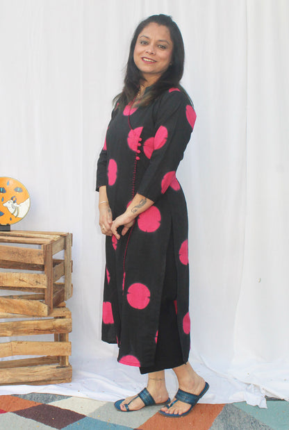 Cotton Clamp Angarakha Black Kurti A