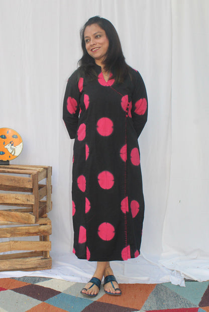 Cotton Clamp Angarakha Black Kurti A