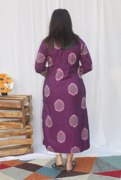 Purple Exclusive Ikat Kurti