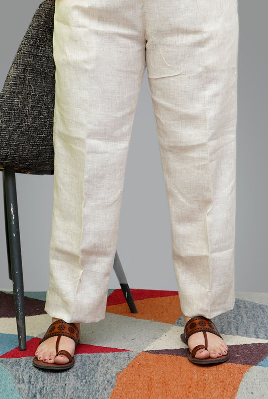 Ivory Color Linen Pant
