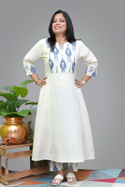 Premium Quality Self Stripe Handloom Cotton Kurti